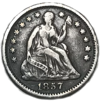 1857 Seated Liberty Half Dime