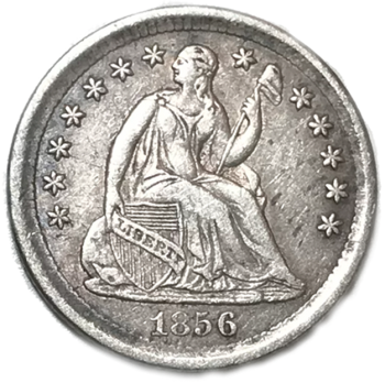 1856 Seated Liberty Half Dime XF EF
